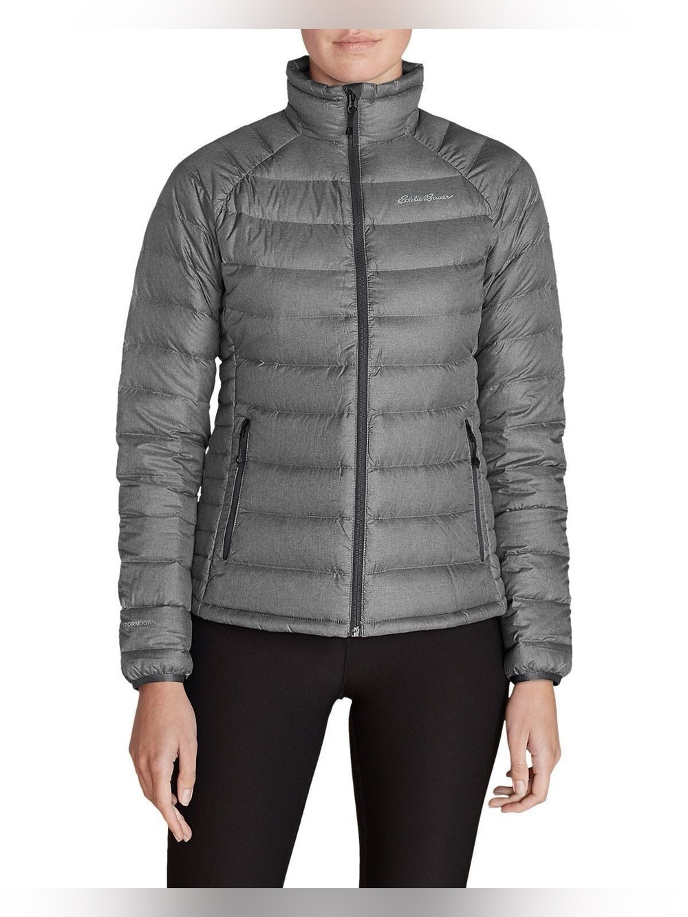 Eddie Bauer Downlight Stormdown 800 Ultralight Down Jacket Grey Sz Medium